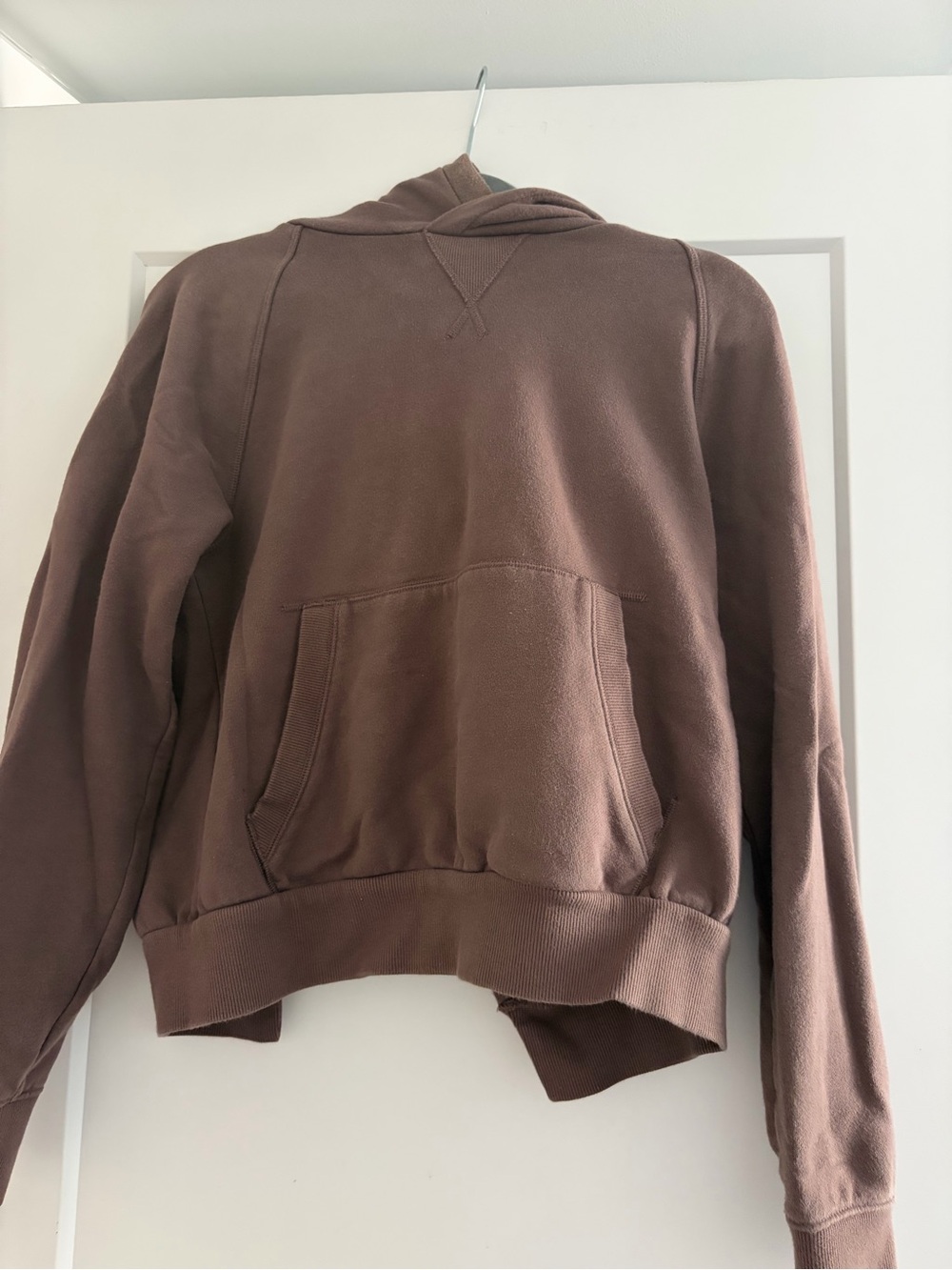 Athleta Brown Hooded Teddy Pullover Jacket